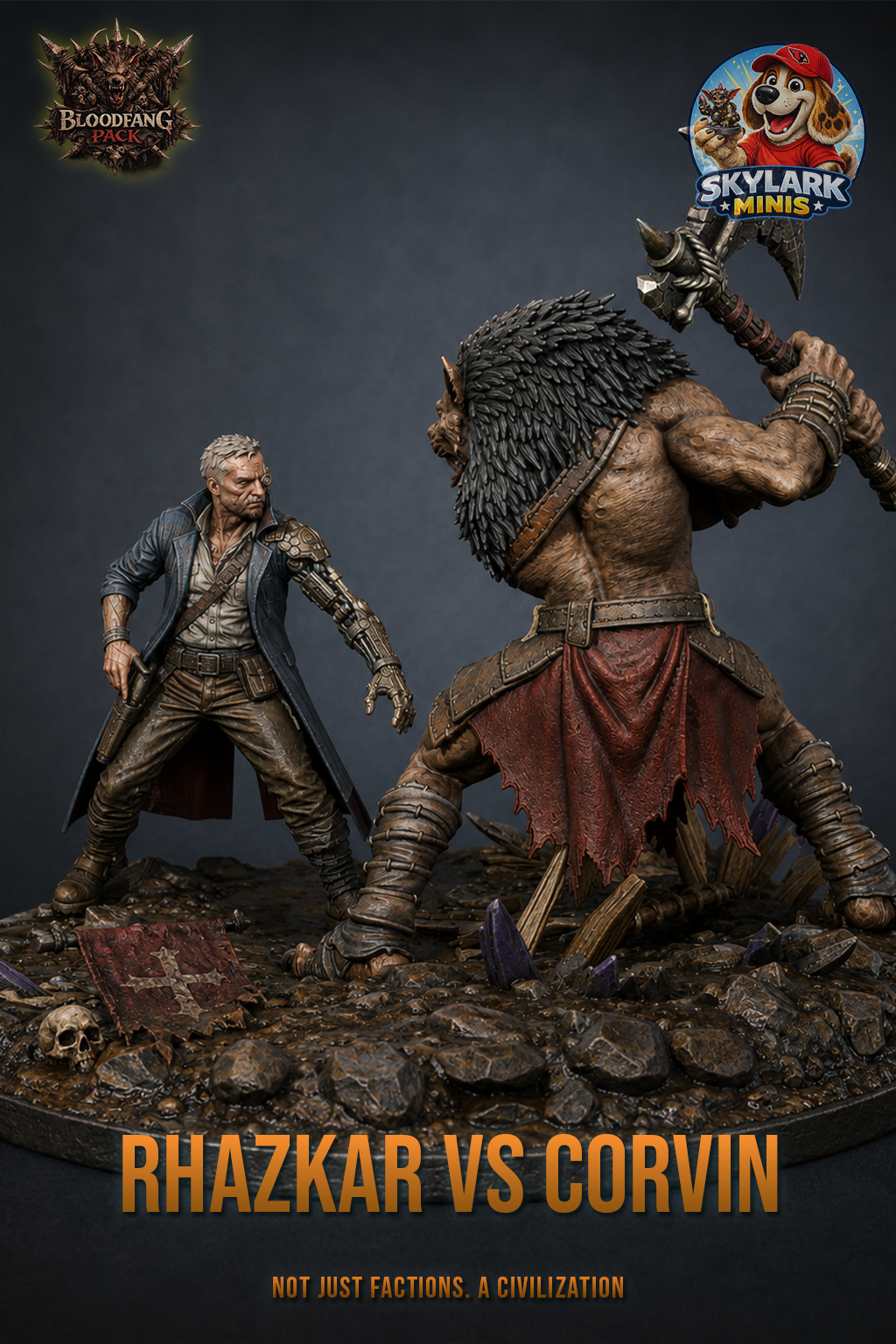 Rhazkar Skullsplitter vs Corvin Hale