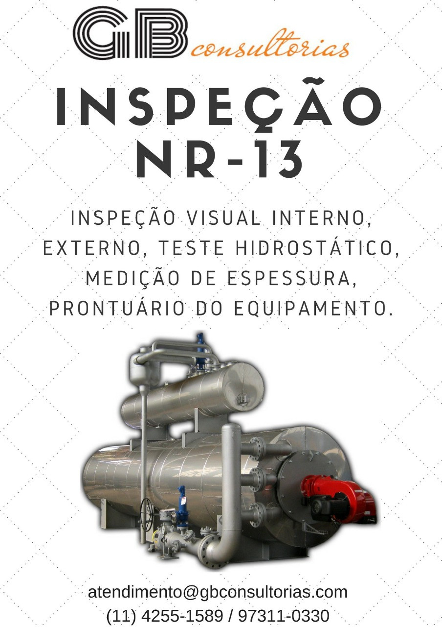 Inspeção NR13 Vasos de Pressão e Caldeiras