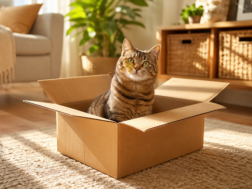 gato en caja