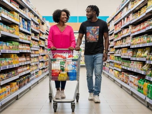 Young woman doing shopping courtesy of Equity Bank.