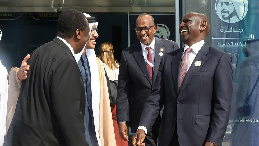 President William Samoei Ruto , alongside UAE President Sheikh Mohamed bin Zayed Al Nahyan: Photo: Ruto