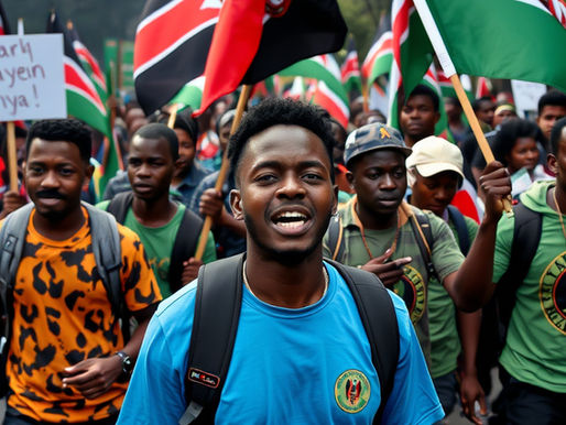 AI image of the Kenyan youth on the streets of Nairobi.