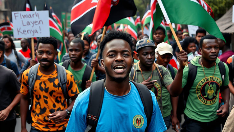 AI image of the Kenyan youth on the streets of Nairobi.