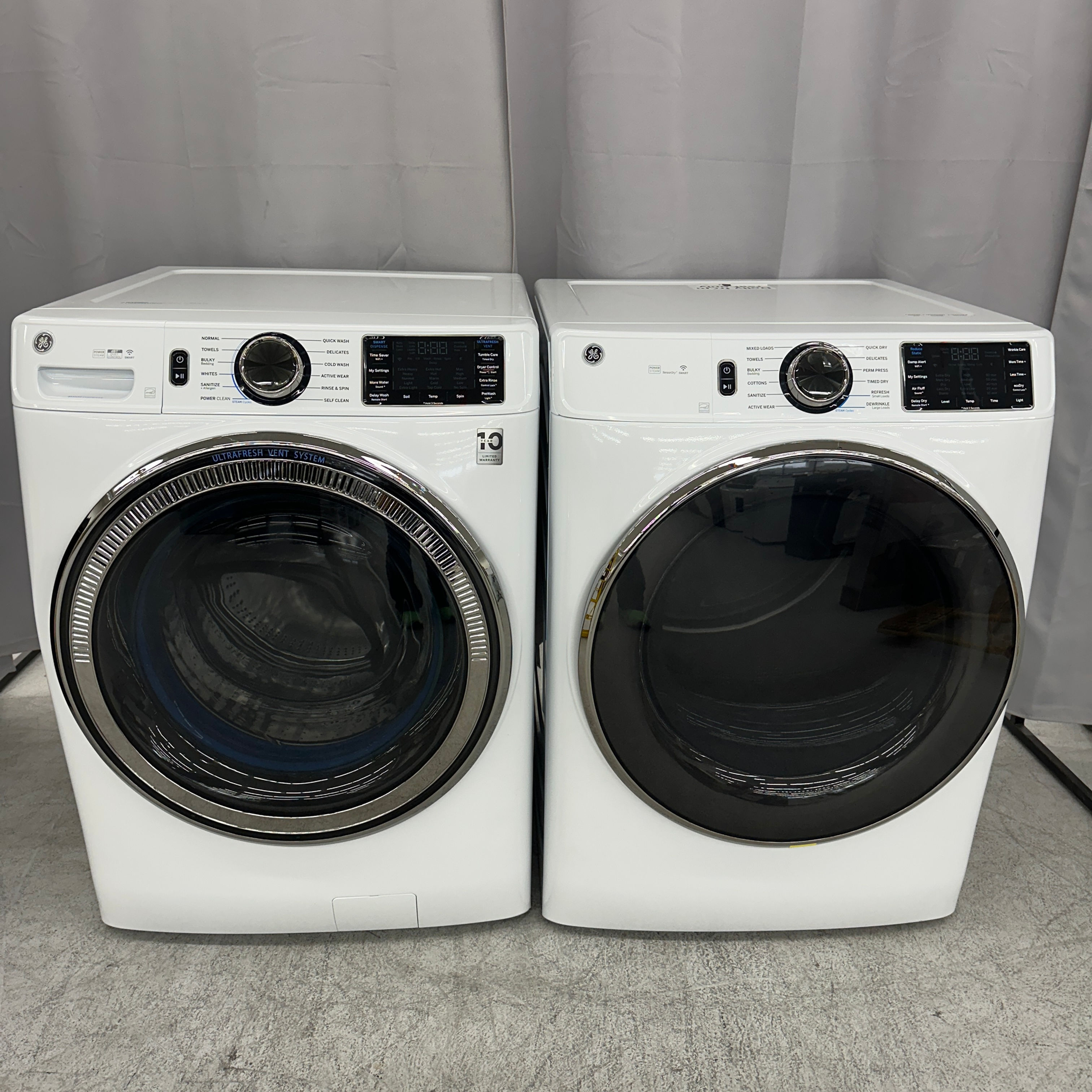 GE GFW655SSVWW, GFD65ESSVWW Electric Front Load Set