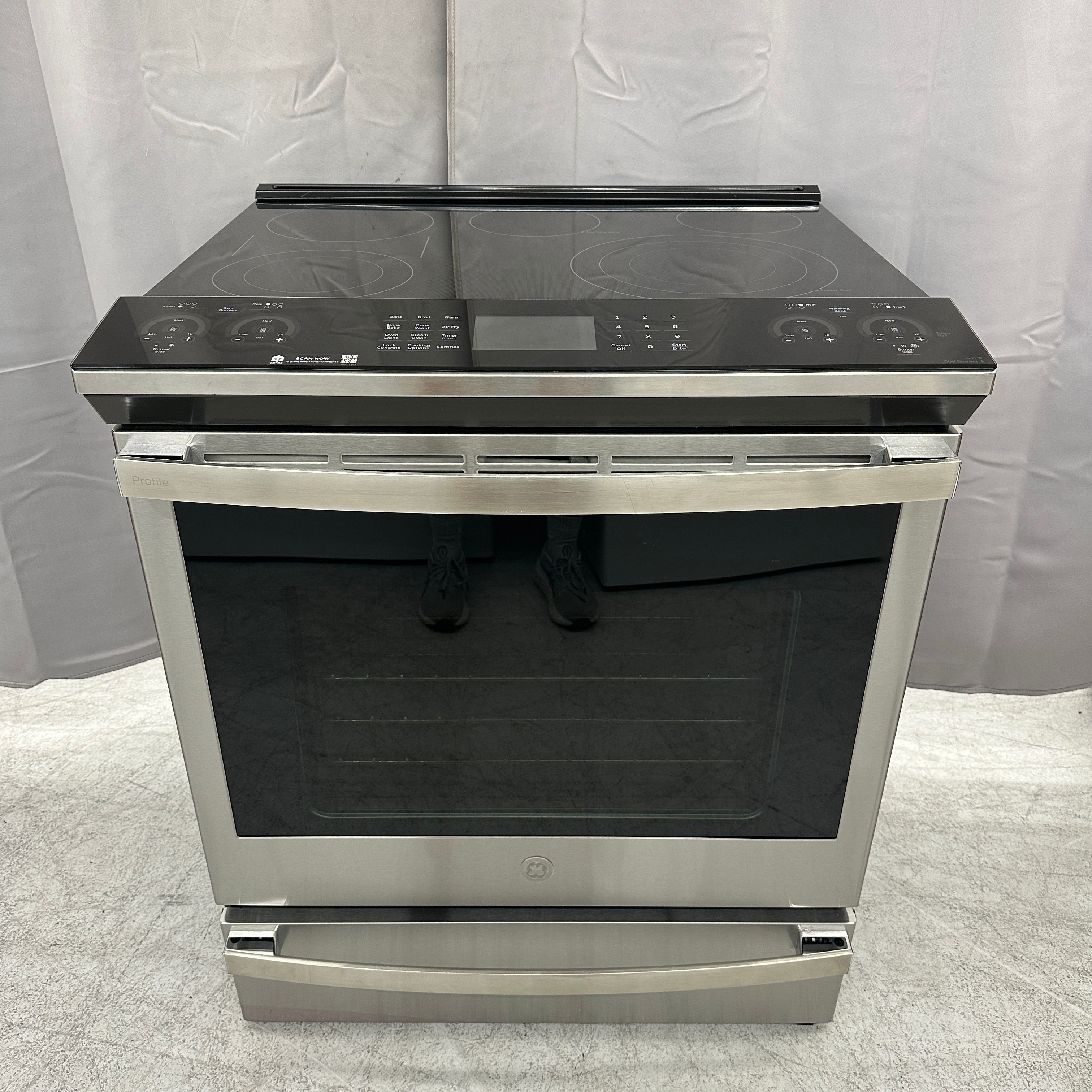 GE Profile PSS93YPFS Slide-In Electric Range - Convection Air Fry