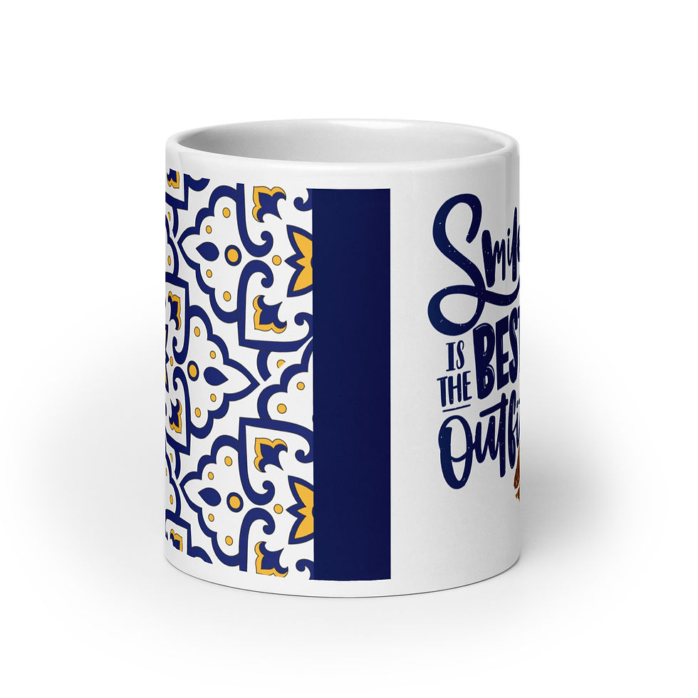 Thumbnail: Coffee Mug | 3 Sizes | Ceramic Glossy White | Mosaic Smile Best Outfit