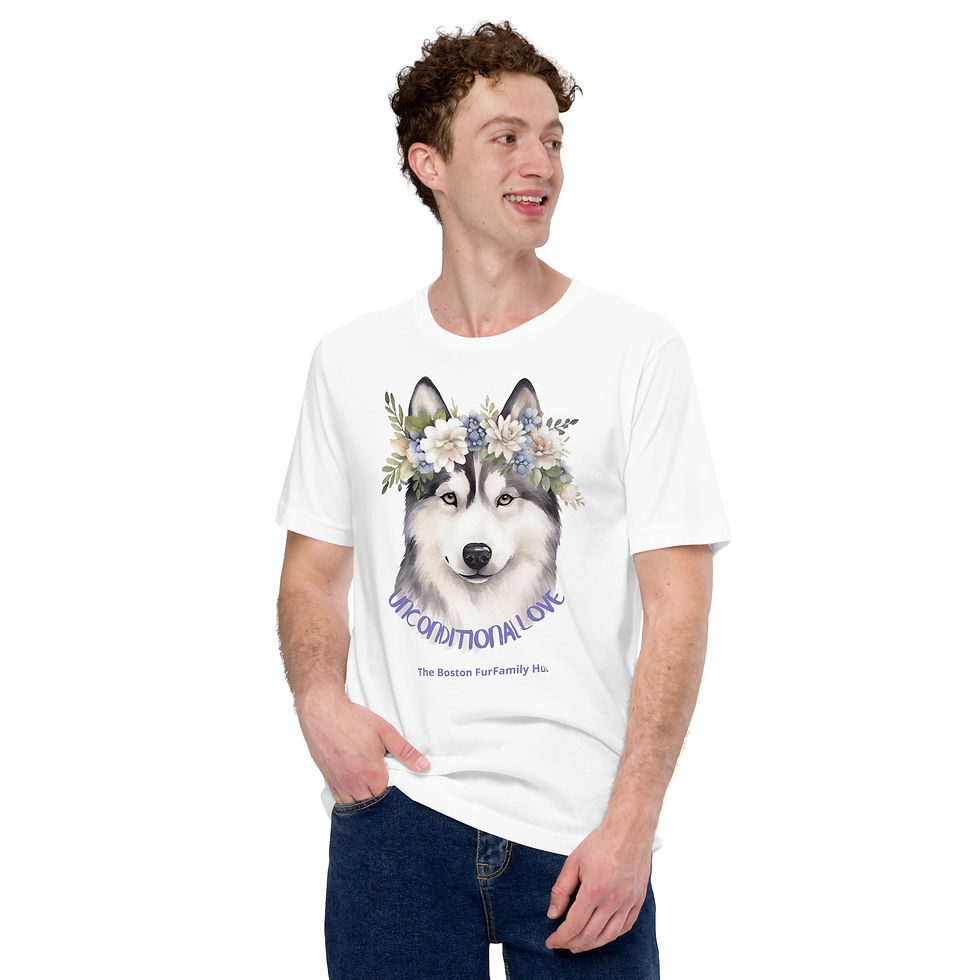 Thumbnail: T-Shirt | 5 Colors | Unisex | Size: XS - 5XL | Husky Unconditional Love
