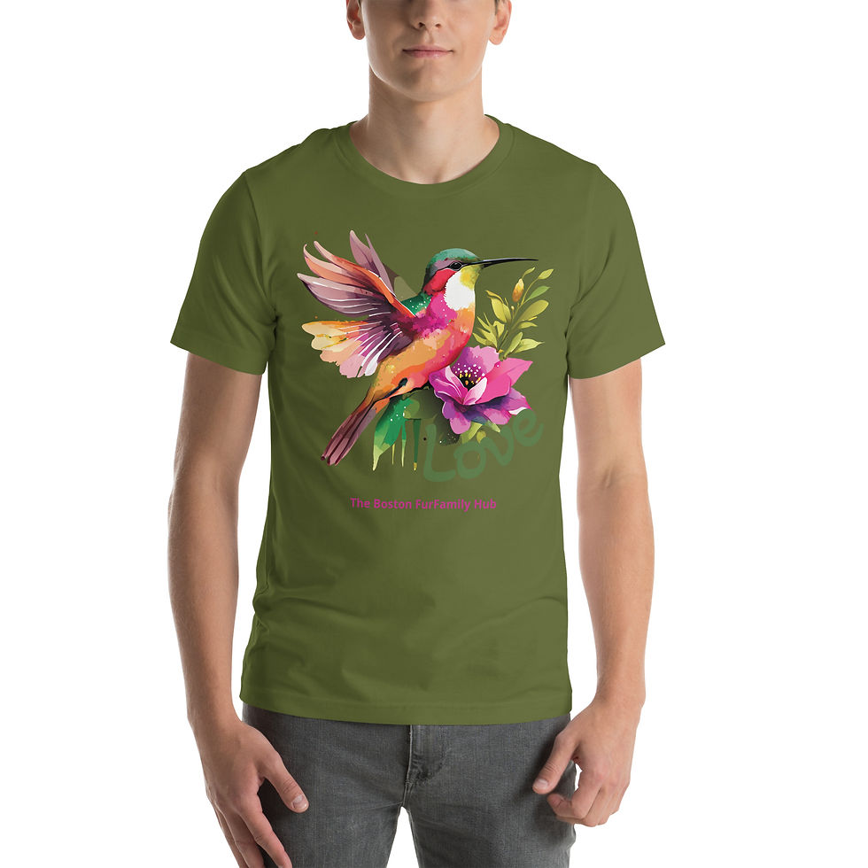 Thumbnail: T-Shirt | 6 Colors | Unisex | Sizes: XS - 5XL | Love hummingbird