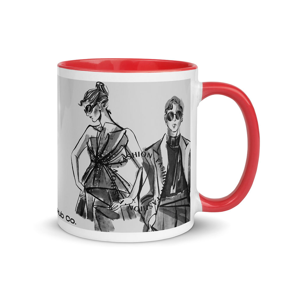 Thumbnail: Coffee Mug | 2 Sizes | Ceramic White w/ Interior Color | Runway