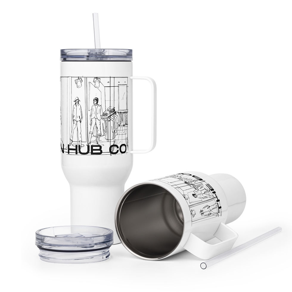 Thumbnail: Travel Mug w/ Handle | 2 Sizes | White | Store Front
