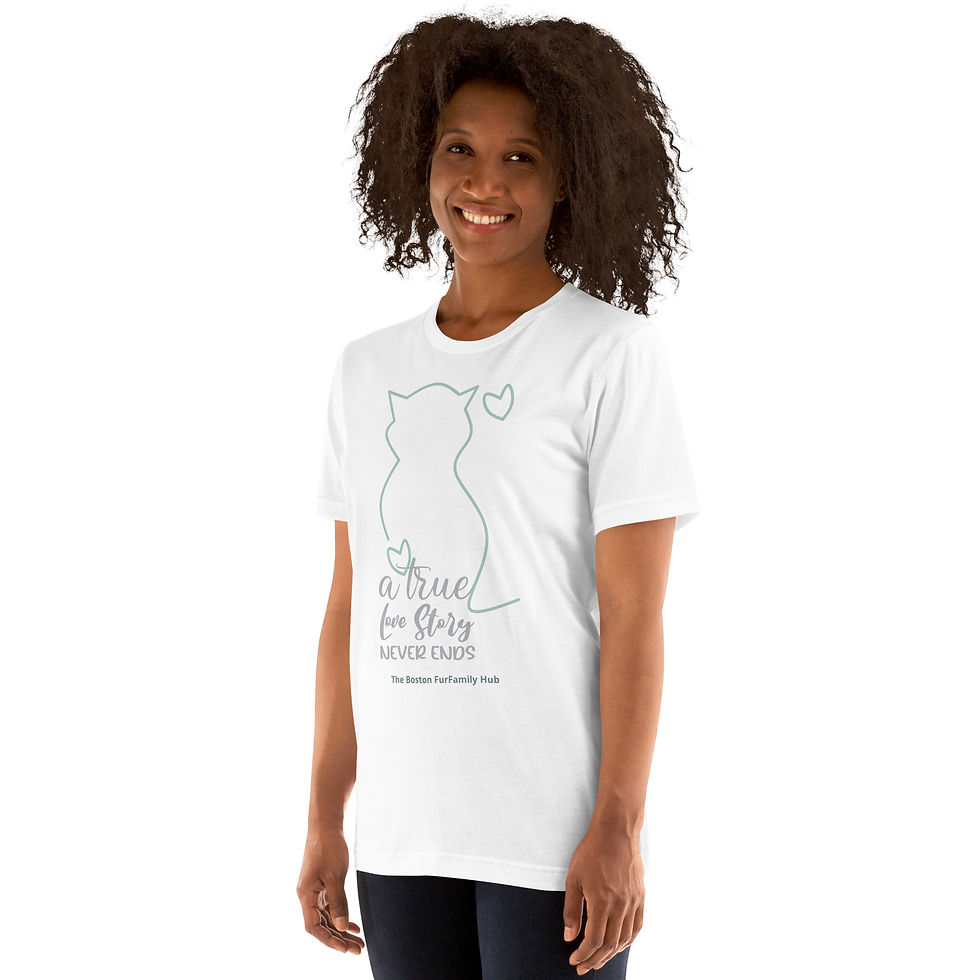 Thumbnail: T-Shirt | 5 Colors | Unisex | Size: XS - 5XL | Cat Outline True Love Story