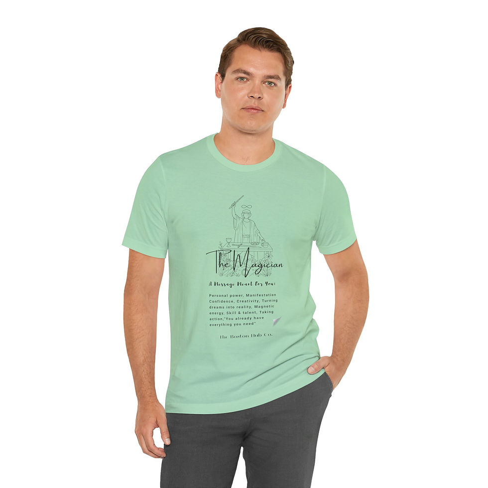 Thumbnail: T-Shirt | MORE Colors | Unisex | Sizes: XS - 5XL | Tarot Message The Magician