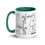 Thumbnail: Coffee Mug | 2 Sizes | Ceramic White w/ Interior Color | Happy Hour in Revere