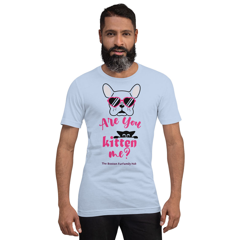 Thumbnail: T-Shirt | 4 Colors | Unisex | Sizes: XS - 5XL | Frenchie Are You KITTEN Me?