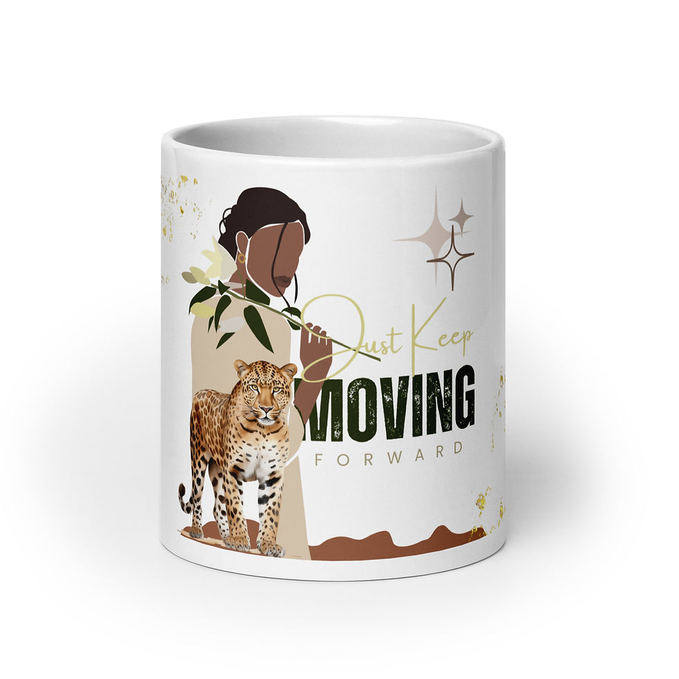 Thumbnail: Coffee Mug | 3 Sizes | Ceramic Glossy White | Woman Just Keep Pushing Forward