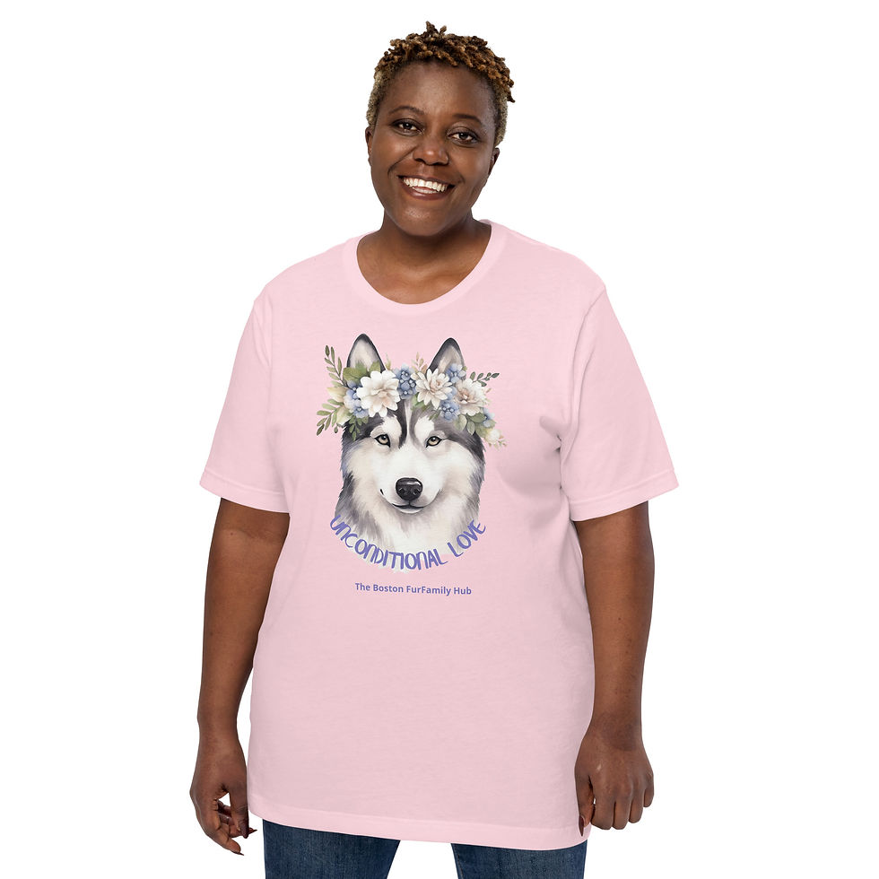 Thumbnail: T-Shirt | 5 Colors | Unisex | Size: XS - 5XL | Husky Unconditional Love
