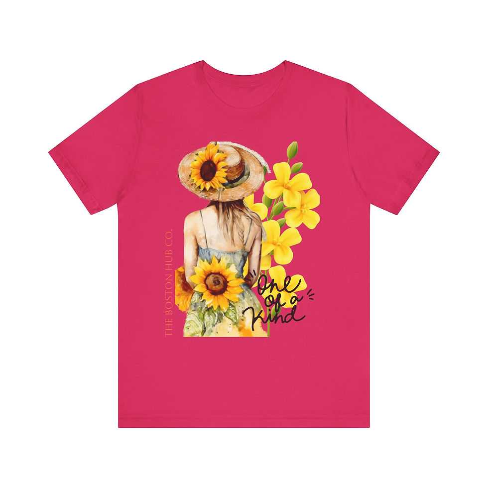 Thumbnail: T-Shirt | MORE Colors | Unisex | Sizes: XS - 5XL | Woman Sunflower One of a Kind