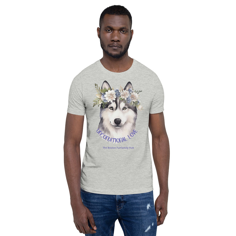 Thumbnail: T-Shirt | 5 Colors | Unisex | Size: XS - 5XL | Husky Unconditional Love