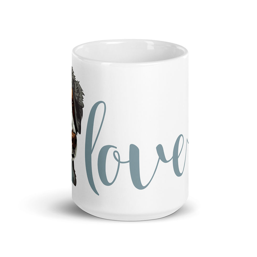 Thumbnail: Mug | 3 Sizes | Ceramic Glossy White | Australian Shepherd Love