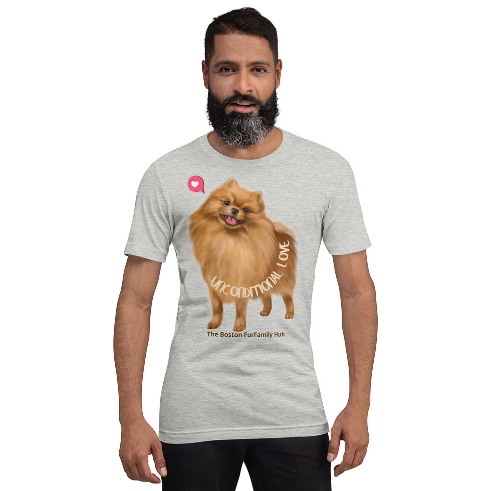 Thumbnail: T-Shirt | 7 Colors | Unisex | Sizes: XS - 5XL | Pomeranian Unconditional Love