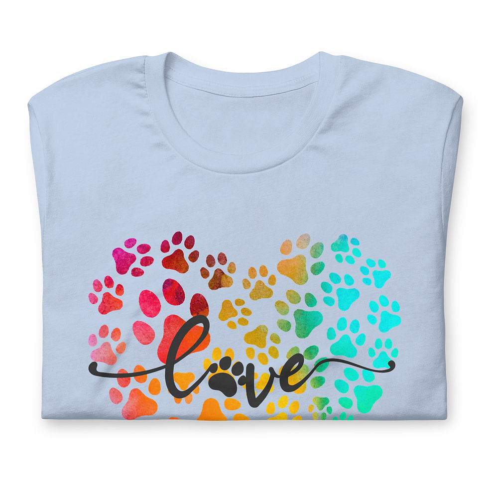 Thumbnail: T-Shirt |  5 Colors | Unisex | Sizes: XS - 5XL | Love X🐾 X🐾