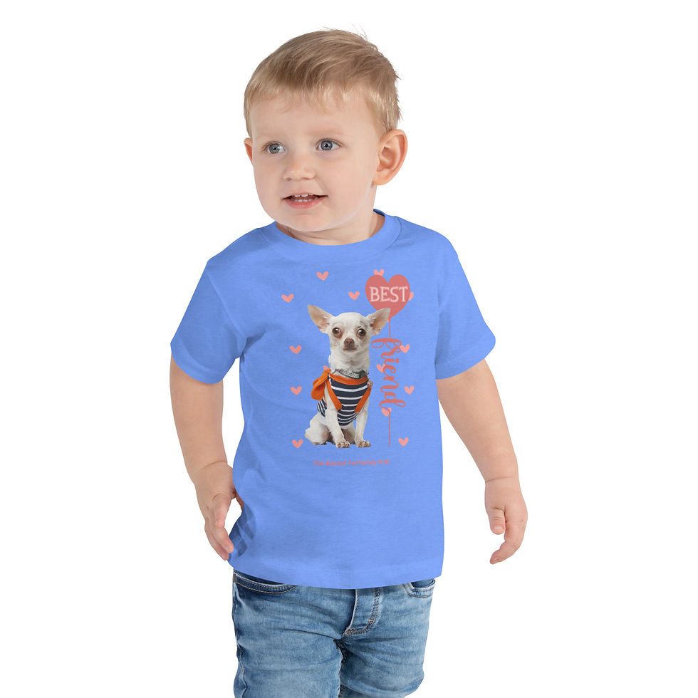 Thumbnail: Toddler T-shirt | 3 Colors | Sizes: 2T - 5T | Best Friend Chihuahua