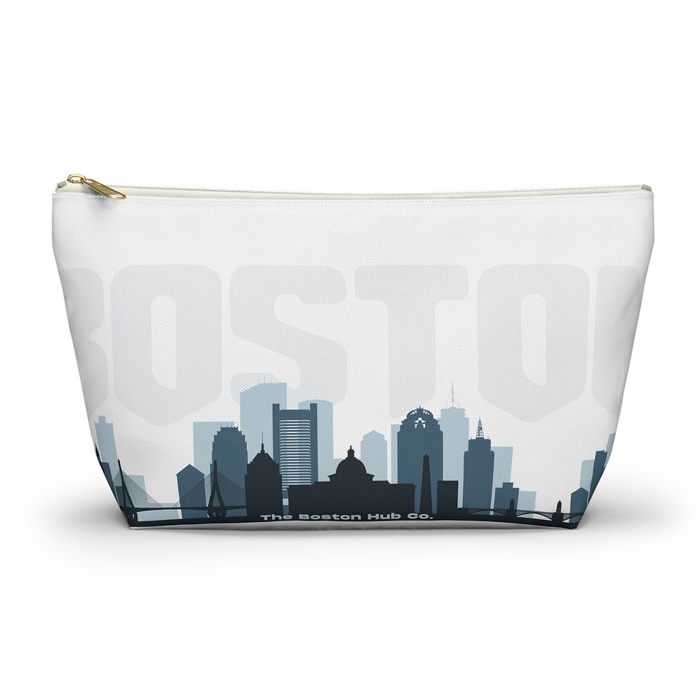 Accessory Pouch | 2 Sizes | White | Boston Skyline