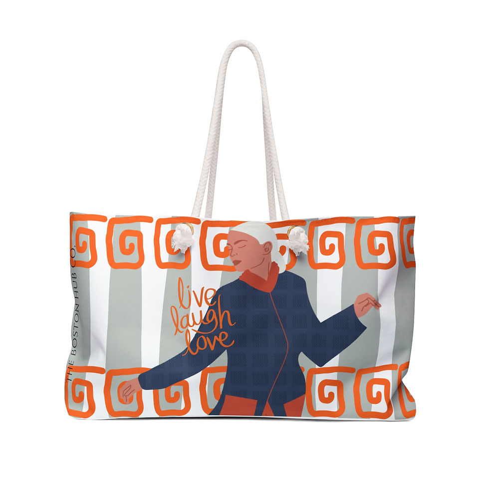 Weekender Bag | 1 Size | White | Woman Live Laugh Love