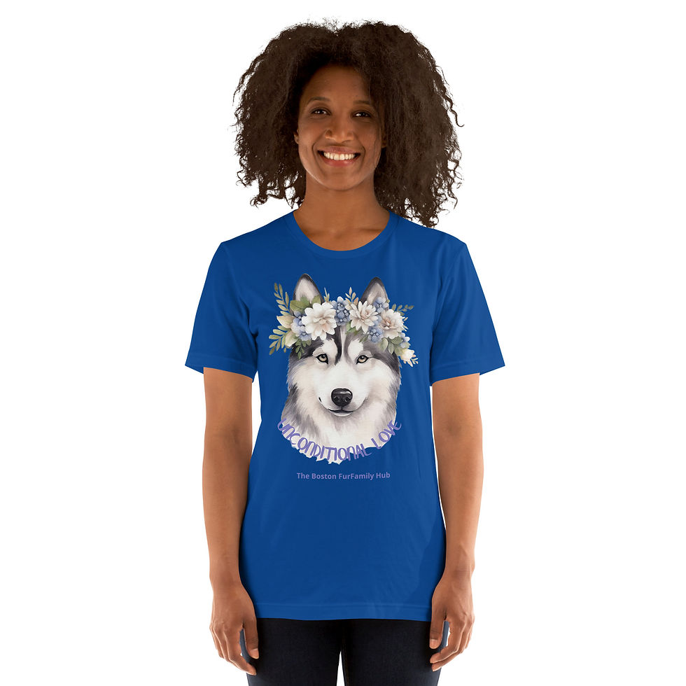 Thumbnail: T-Shirt | 5 Colors | Unisex | Size: XS - 5XL | Husky Unconditional Love