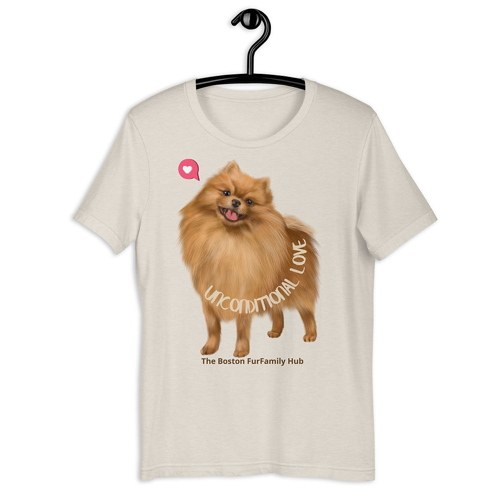 Thumbnail: T-Shirt | 7 Colors | Unisex | Sizes: XS - 5XL | Pomeranian Unconditional Love