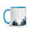 Thumbnail: Coffee Mug | 2 Sizes | Ceramic White w/ Interior Color | Boston Skyline Blue