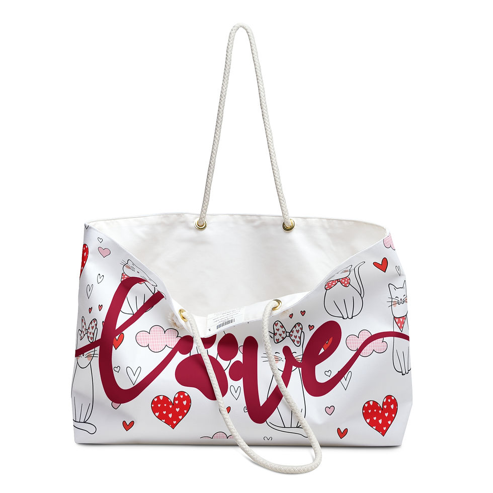 Thumbnail: Weekender Bag | 1 Size | White | Cat Park Love 🐾