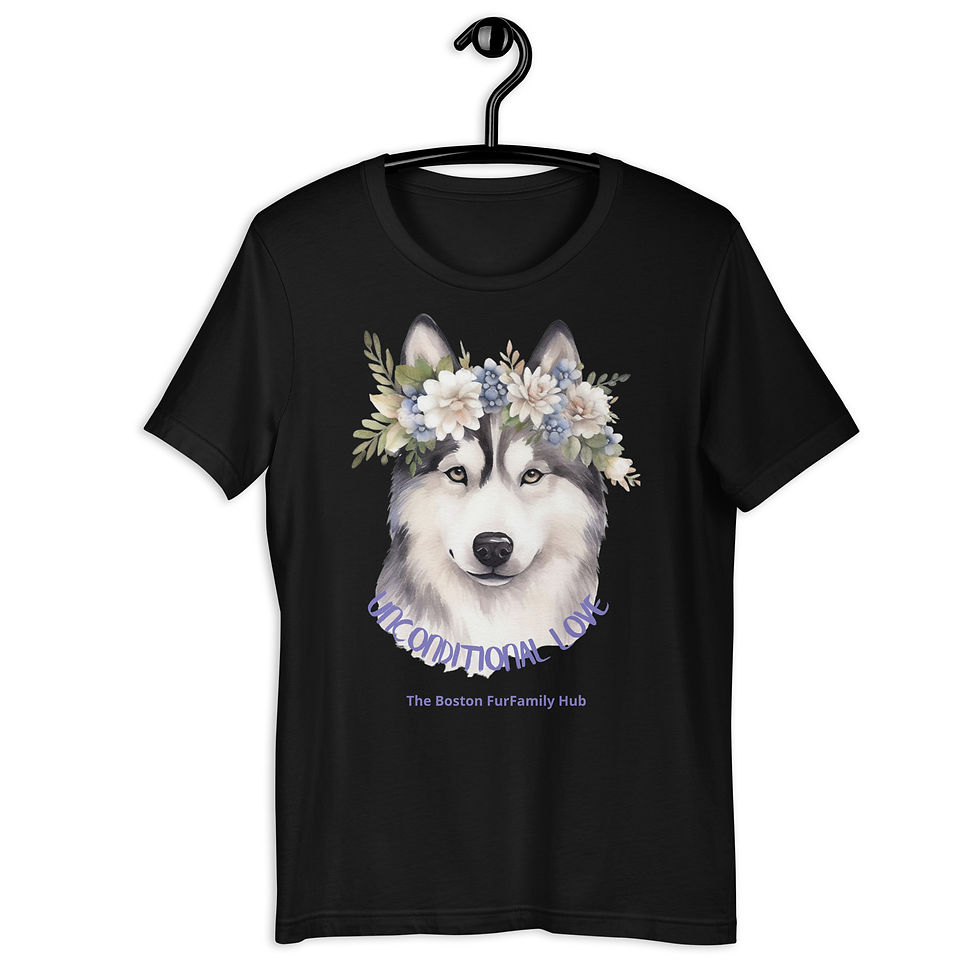 Thumbnail: T-Shirt | 5 Colors | Unisex | Size: XS - 5XL | Husky Unconditional Love