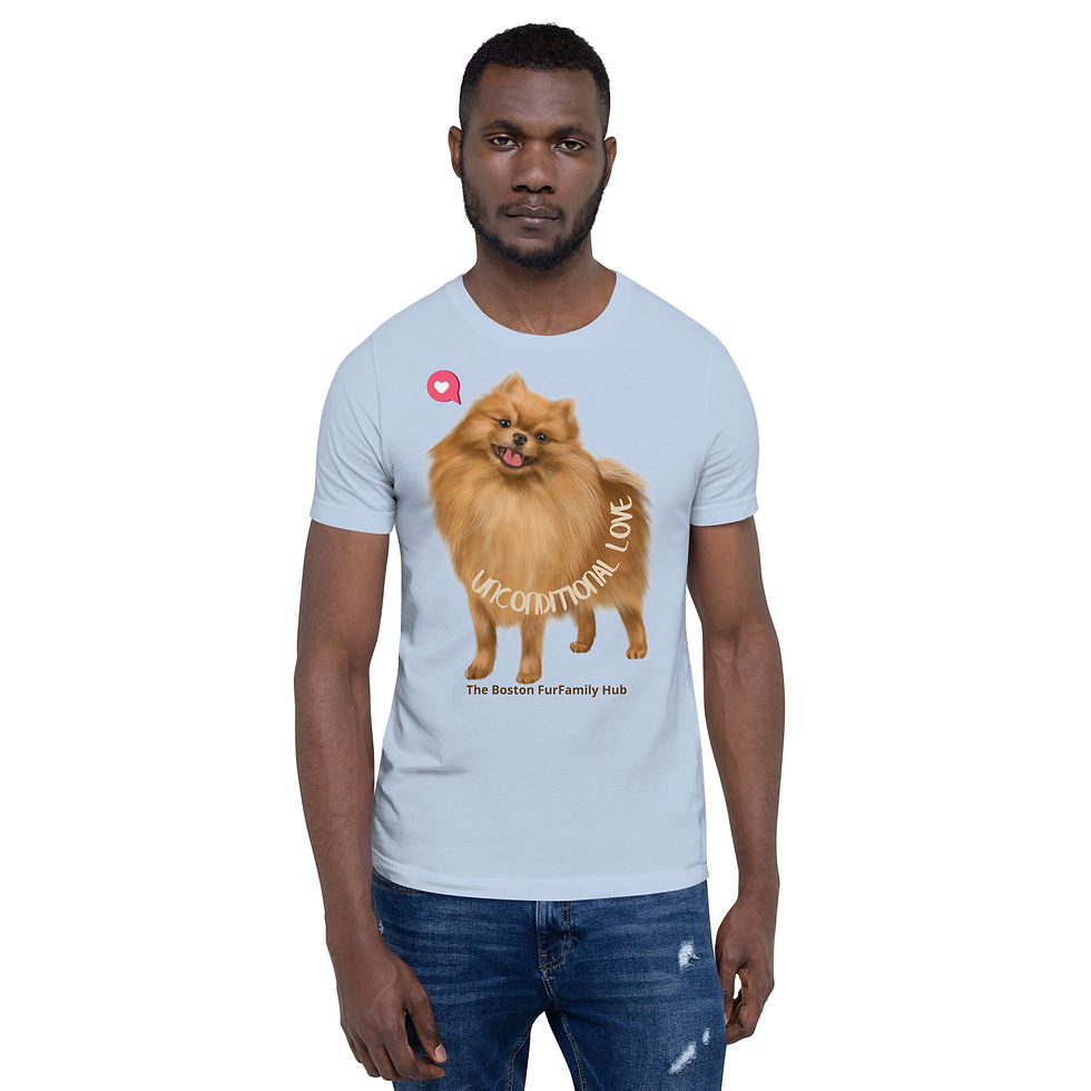 Thumbnail: T-Shirt | 7 Colors | Unisex | Sizes: XS - 5XL | Pomeranian Unconditional Love