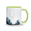 Thumbnail: Coffee Mug | 2 Sizes | Ceramic White w/ Interior Color | Boston Skyline Blue