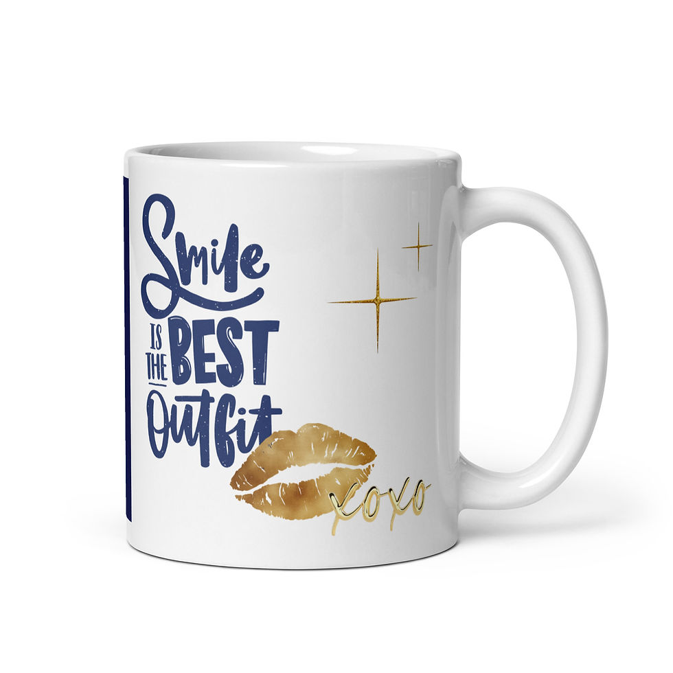 Thumbnail: Coffee Mug | 3 Sizes | Ceramic Glossy White | Mosaic Smile Best Outfit