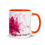 Thumbnail: Coffee Mug | 2 Sizes | Ceramic White w/ Interior Color | Fluid Pink