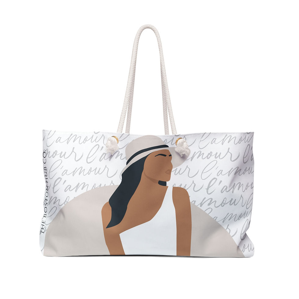 Weekender Bag | 1 Size | White | Woman with Hat L'amour