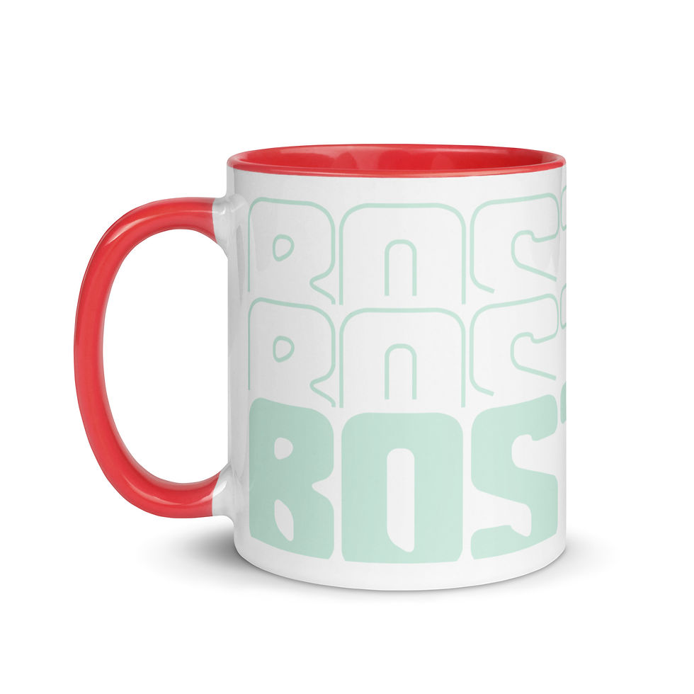 Thumbnail: Coffee Mug | 2 Sizes | Ceramic White w/ Interior Color | Boston Babe