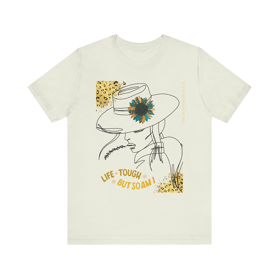 Thumbnail: T-Shirt | MORE Colors | Unisex | Sizes: XS - 5XL | Woman Sunflower Life is Tough