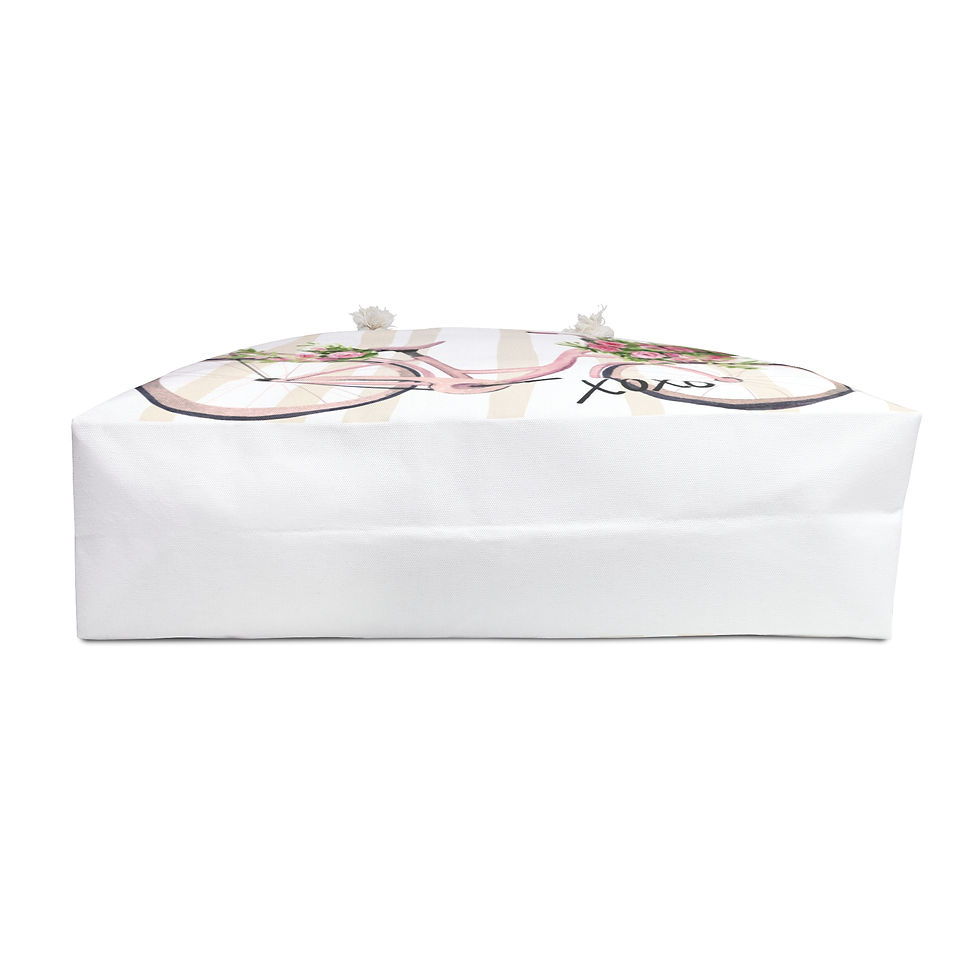 Thumbnail: Weekender Bag | 1 Size | White | Pink Bicycle 