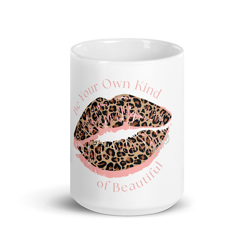 Coffee Mug | 3 Sizes | Ceramic Glossy White | Pink Lips Be your Own Kind