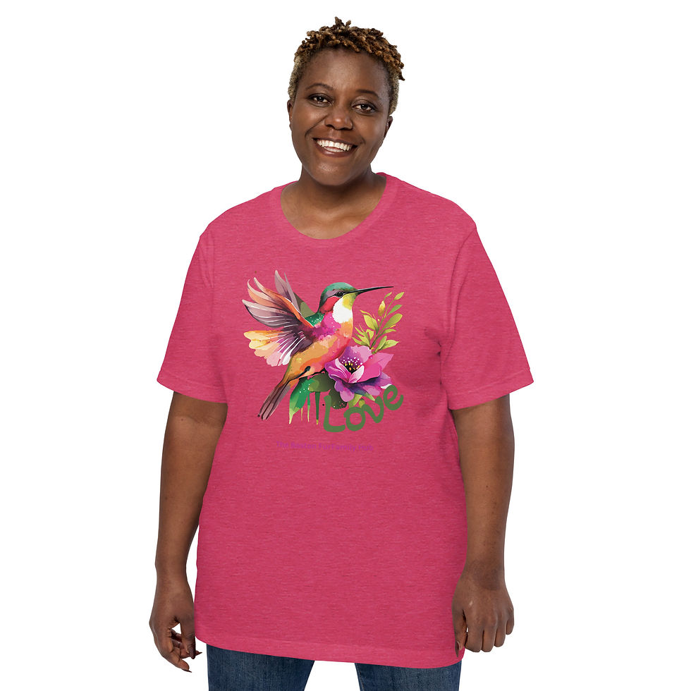 Thumbnail: T-Shirt | 6 Colors | Unisex | Sizes: XS - 5XL | Love hummingbird