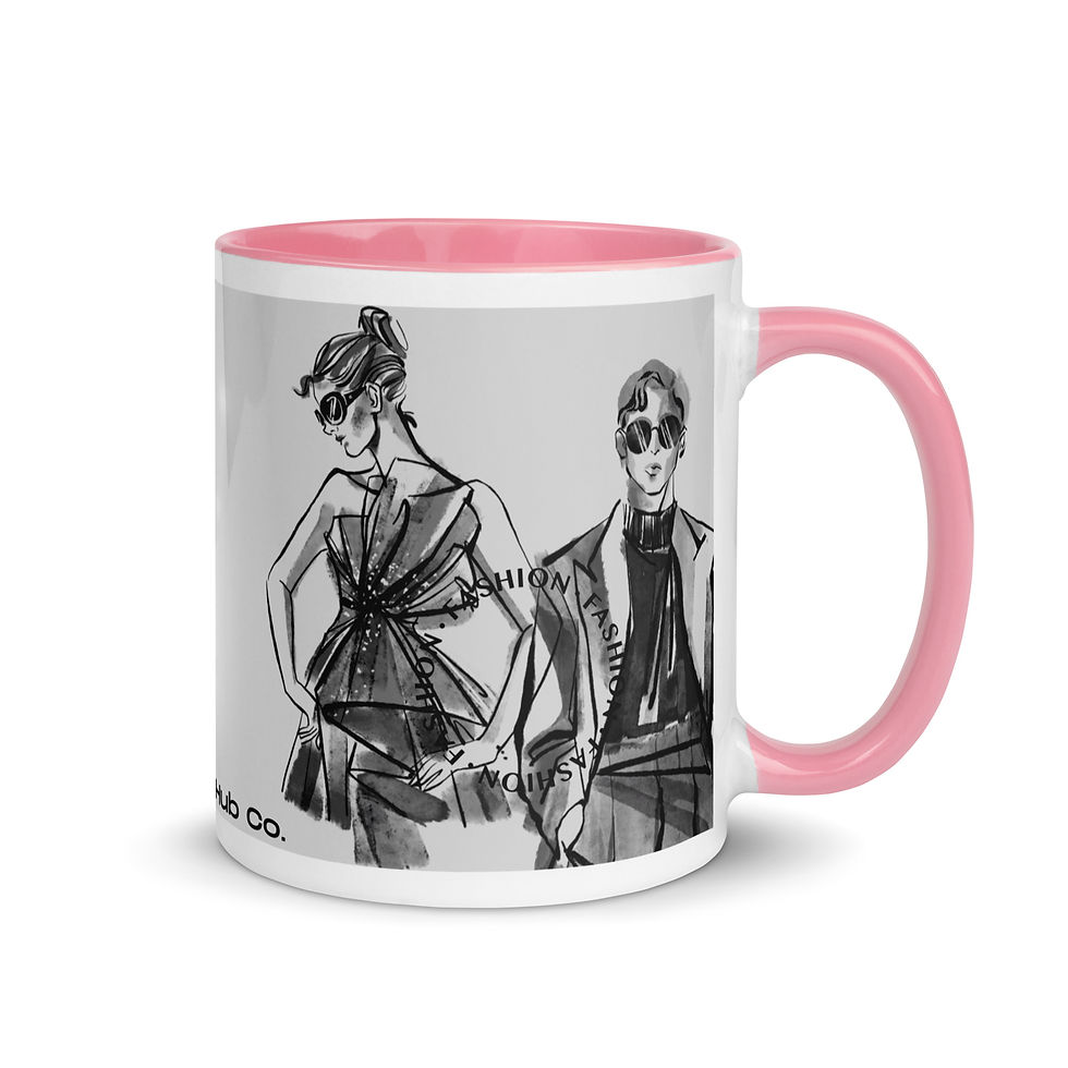 Thumbnail: Coffee Mug | 2 Sizes | Ceramic White w/ Interior Color | Runway