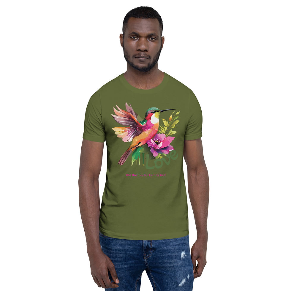 Thumbnail: T-Shirt | 6 Colors | Unisex | Sizes: XS - 5XL | Love hummingbird