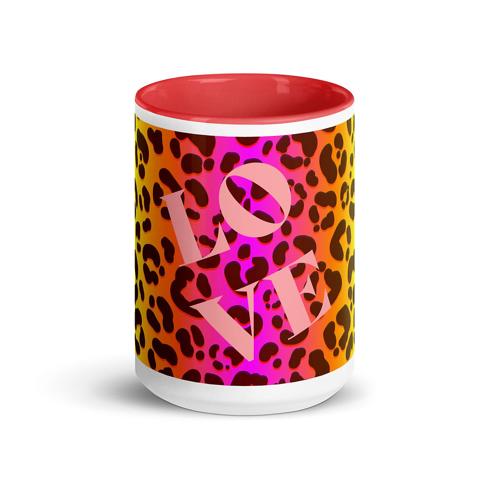 Thumbnail: Coffee Mug | MORE Colors | 2 Sizes | Ceramic White | Animal Print Love