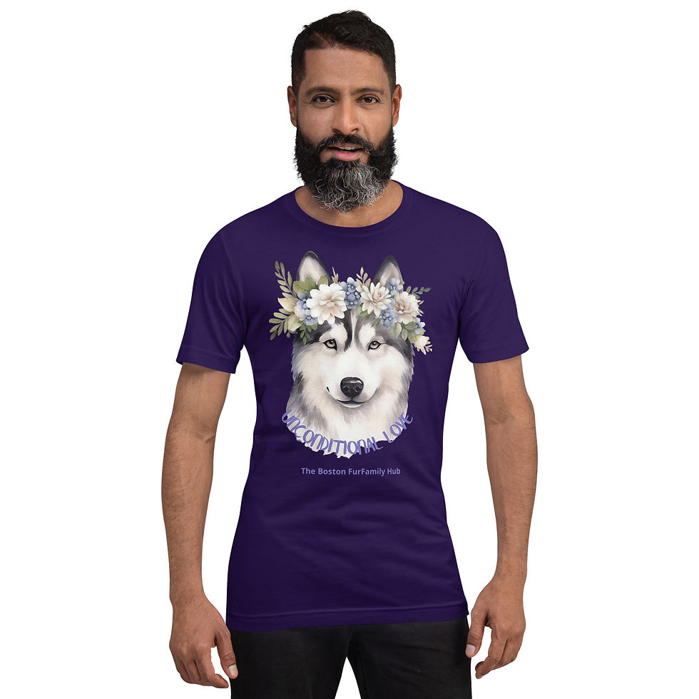 Thumbnail: T-Shirt | 5 Colors | Unisex | Size: XS - 5XL | Husky Unconditional Love