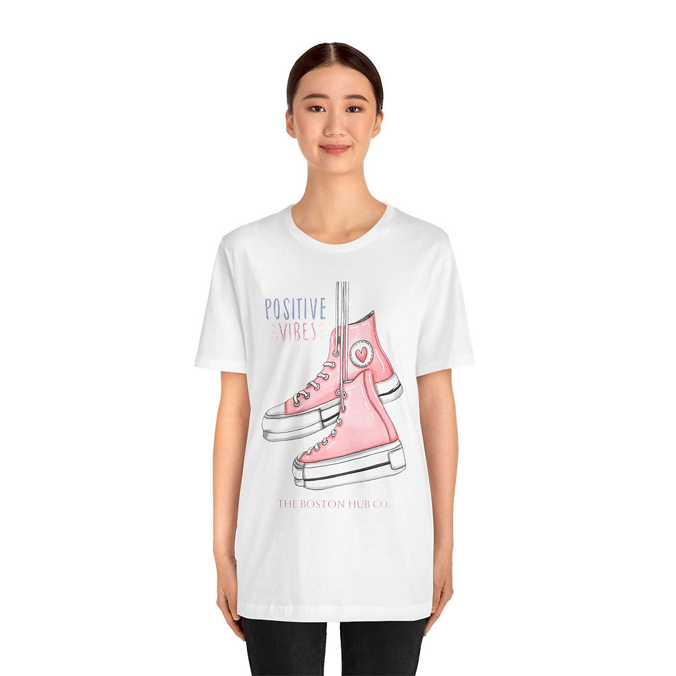 Thumbnail: T-Shirt | MORE Colors | Unisex | Sizes: XS - 5XL | Positive Vibes Converse Shoes