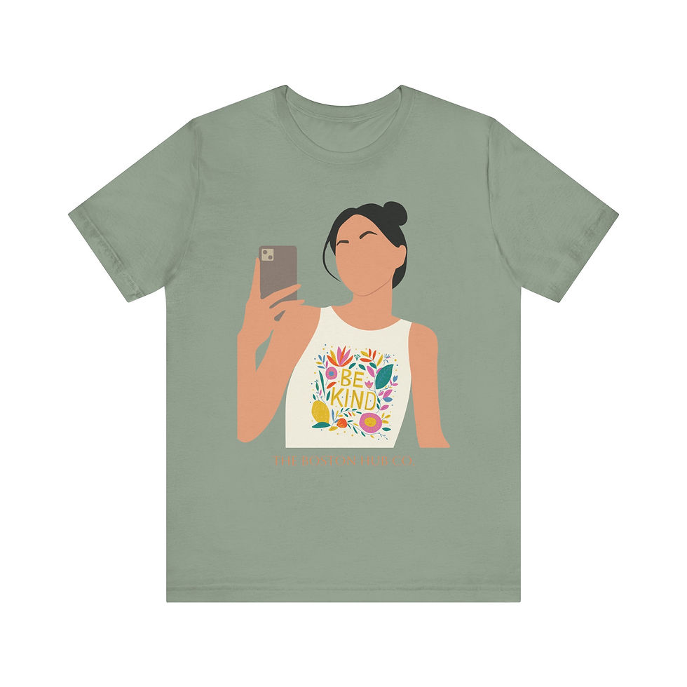 Thumbnail: T-Shirt | MORE Colors | Unisex | Sizes: XS - 5XL | Woman Be Kind with Phone