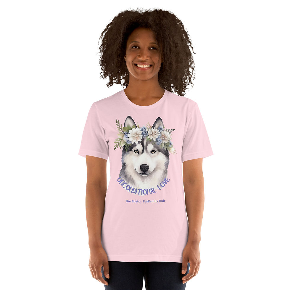 Thumbnail: T-Shirt | 5 Colors | Unisex | Size: XS - 5XL | Husky Unconditional Love